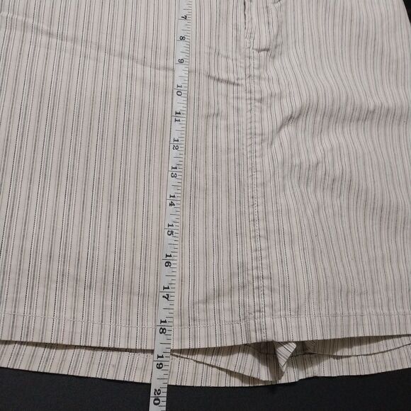 Dockers skort Womens 20W white tan brown striped built in shorts Stretch Cotton - Picture 7 of 7
